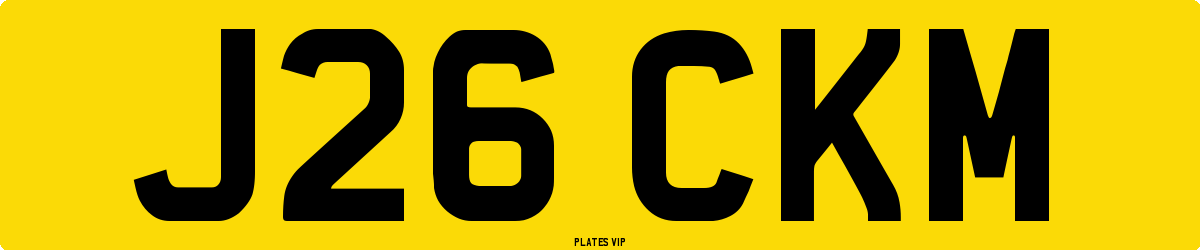 J26 CKM Number Plate