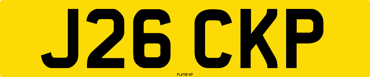 J26 CKP Number Plate