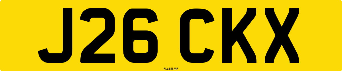 J26 CKX Number Plate