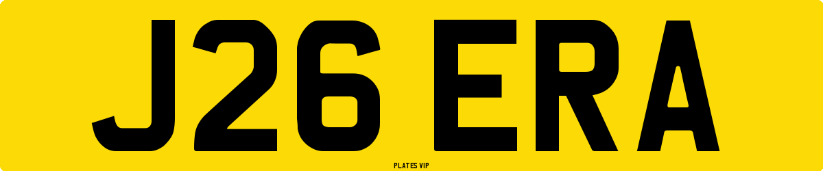 J26 ERA Number Plate