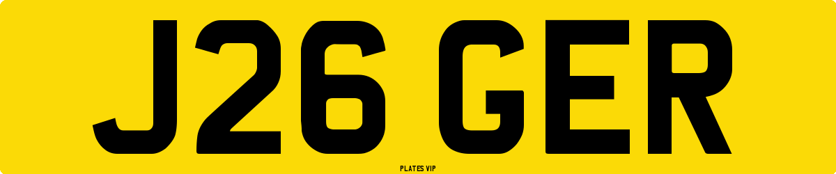 J26 GER Number Plate