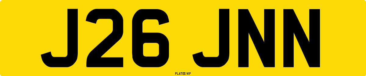 J26 JNN Number Plate
