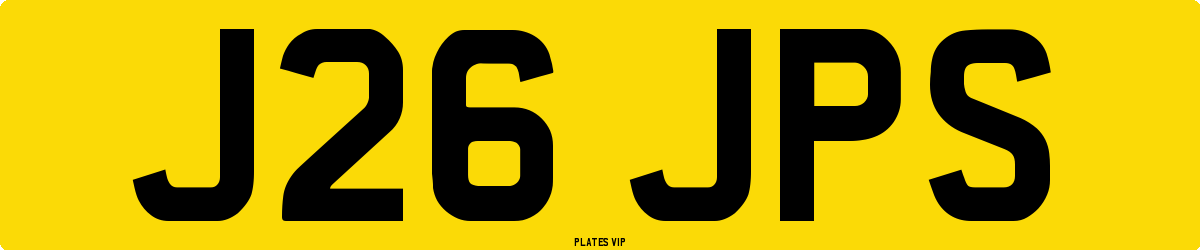 J26 JPS Number Plate