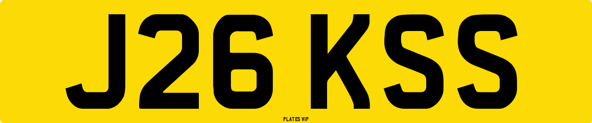 J26 KSS Number Plate