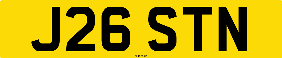 J26 STN Number Plate