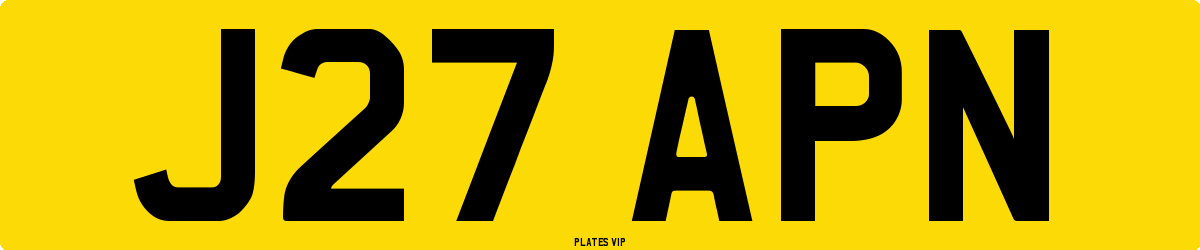 J27 APN Number Plate
