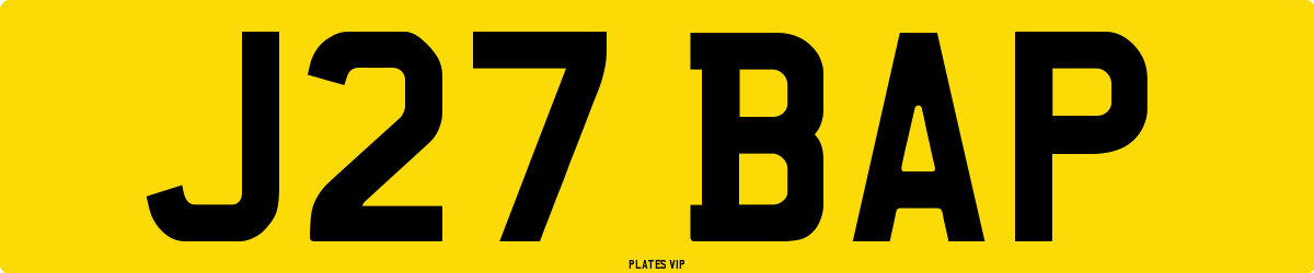 J27 BAP Number Plate