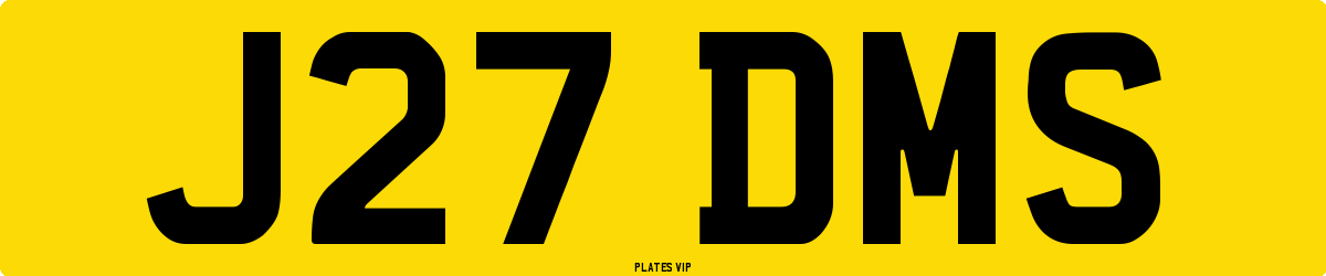 J27 DMS Number Plate