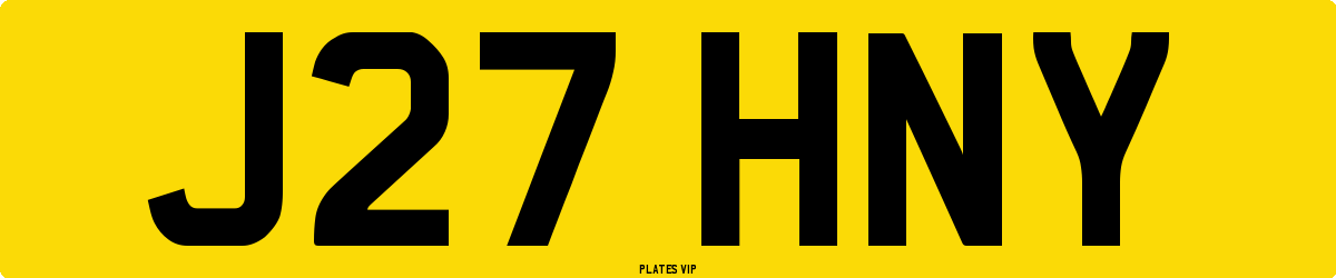 J27 HNY Number Plate