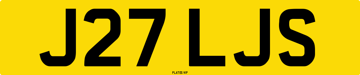 J27 LJS Number Plate