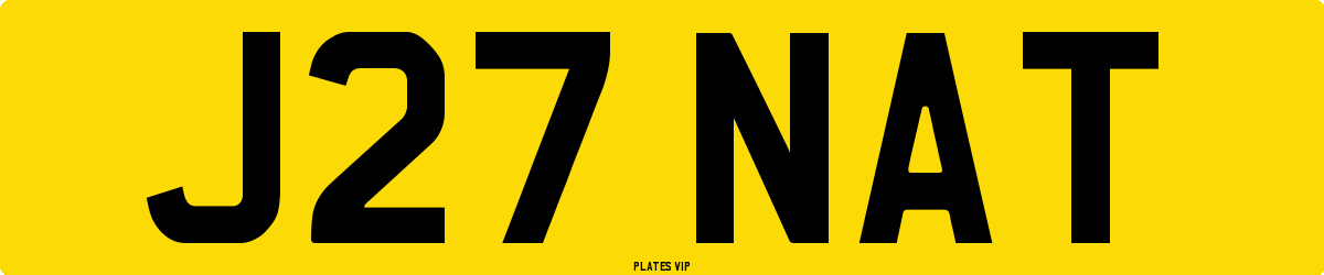 J27 NAT Number Plate