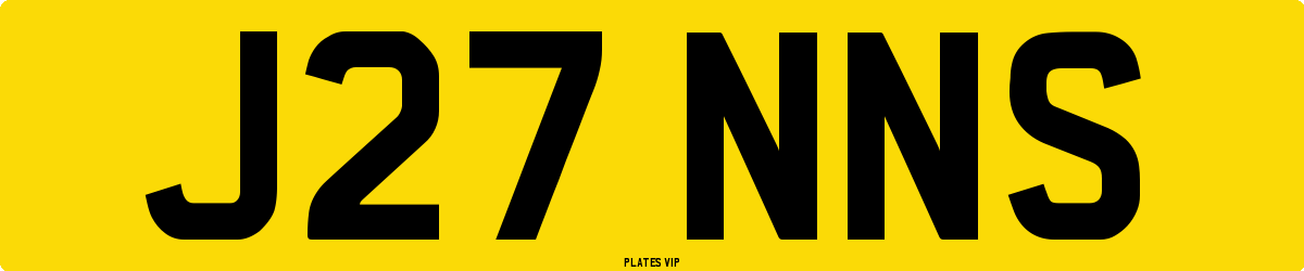 J27 NNS Number Plate