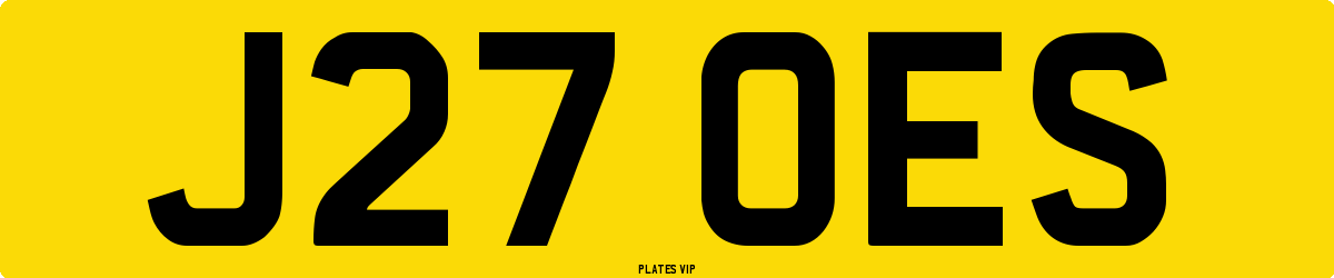 J27 OES Number Plate