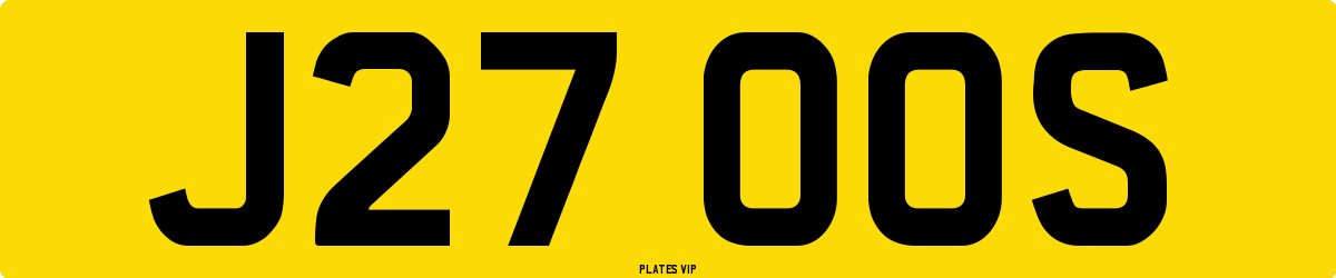 J27 OOS Number Plate