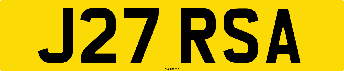 J27 RSA Number Plate