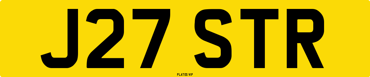 J27 STR Number Plate