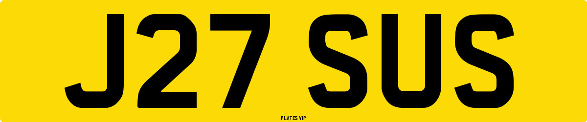 J27 SUS Number Plate