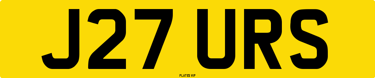 J27 URS Number Plate