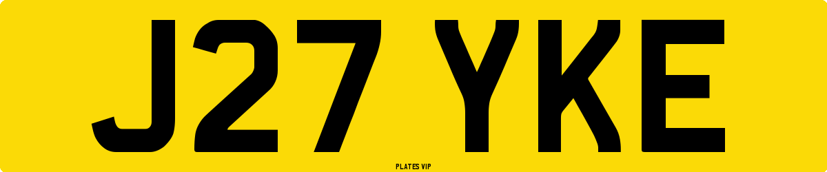 J27 YKE Number Plate