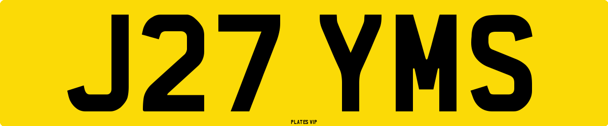 J27 YMS Number Plate