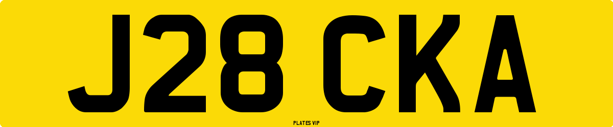 J28 CKA Number Plate