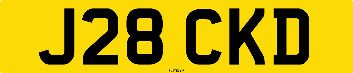 J28 CKD Number Plate