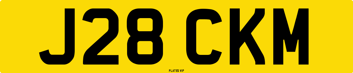 J28 CKM Number Plate
