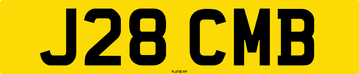 J28 CMB Number Plate