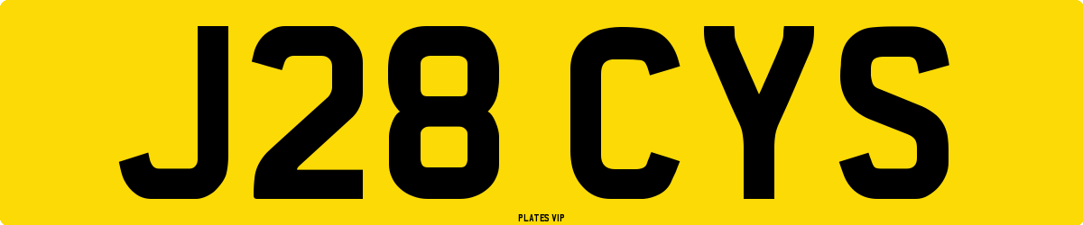 J28 CYS Number Plate