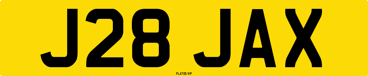 J28 JAX Number Plate