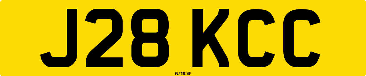 J28 KCC Number Plate