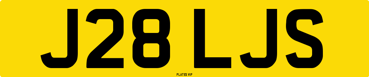 J28 LJS Number Plate