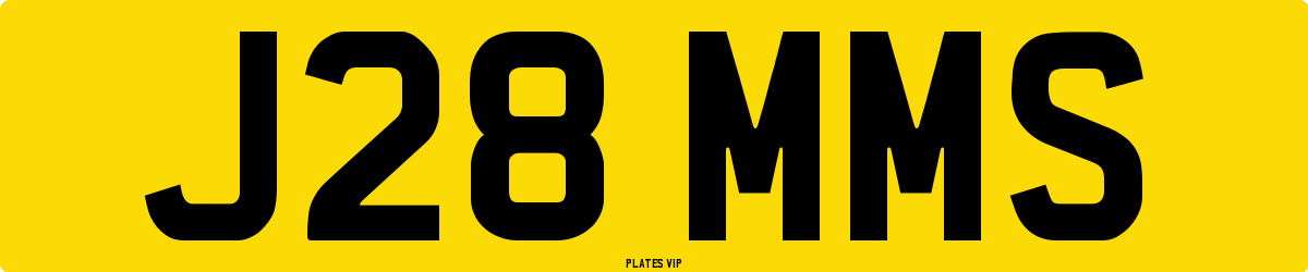 J28 MMS Number Plate