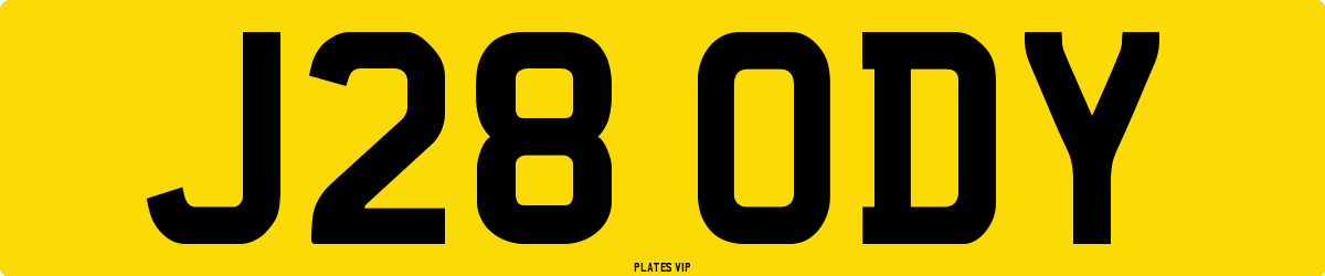 J28 ODY Number Plate
