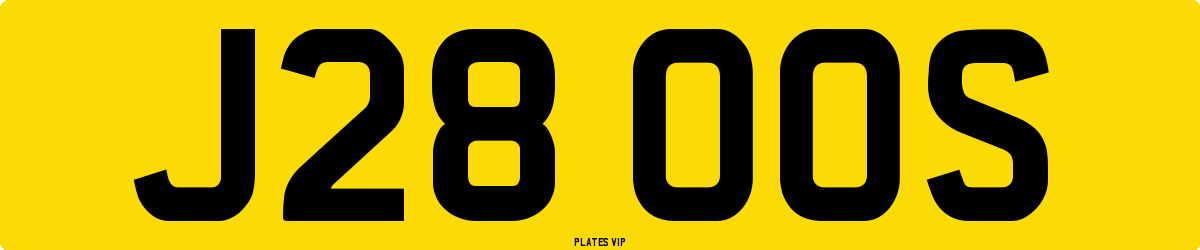 J28 OOS Number Plate
