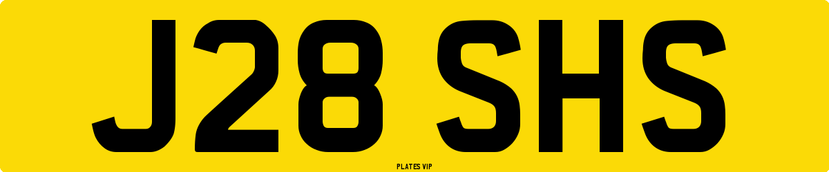 J28 SHS Number Plate
