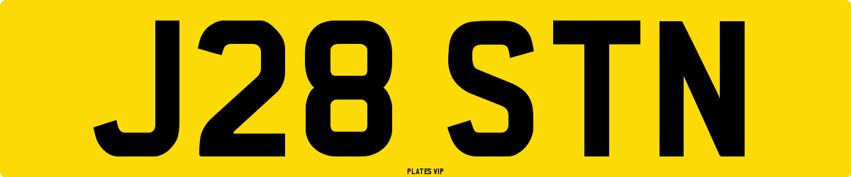 J28 STN Number Plate