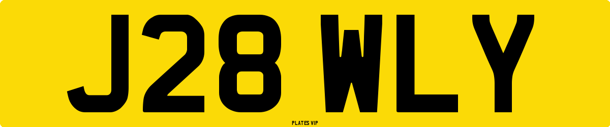 J28 WLY Number Plate