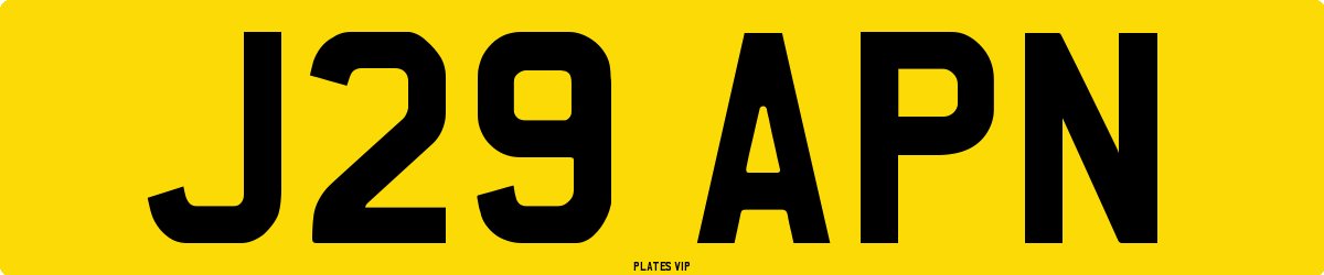 J29 APN Number Plate