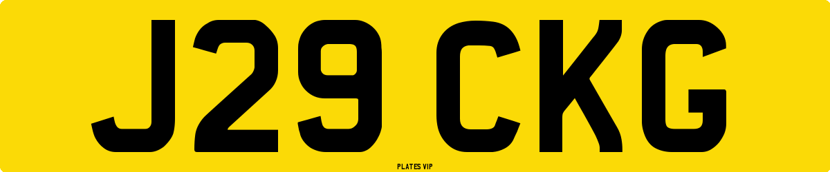 J29 CKG Number Plate