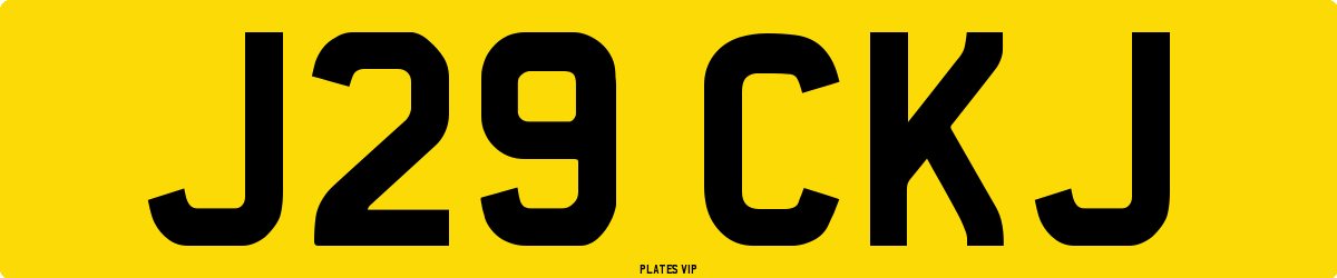 J29 CKJ Number Plate