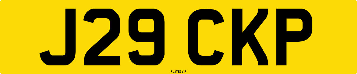 J29 CKP Number Plate
