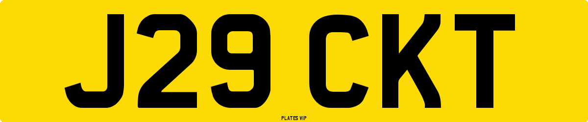 J29 CKT Number Plate