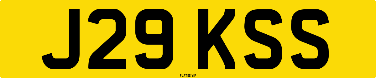 J29 KSS Number Plate