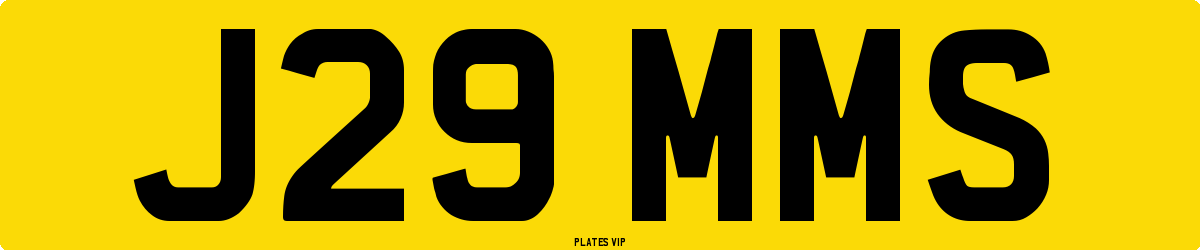 J29 MMS Number Plate