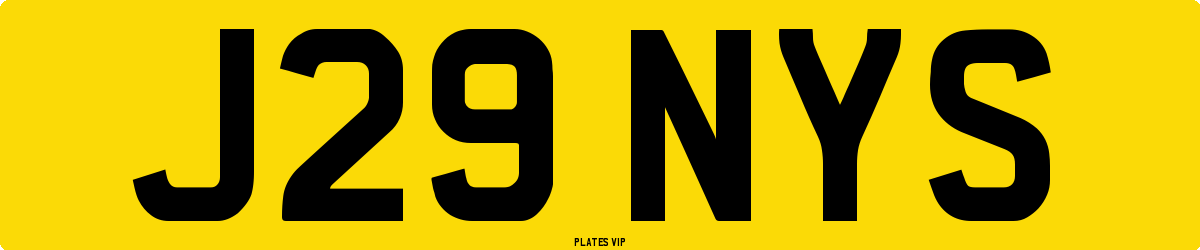 J29 NYS Number Plate