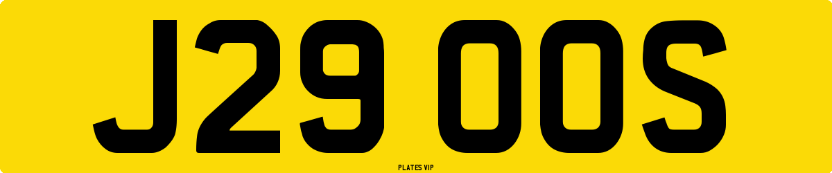 J29 OOS Number Plate