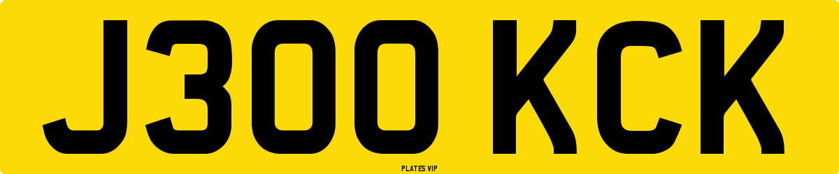 J300 KCK Number Plate