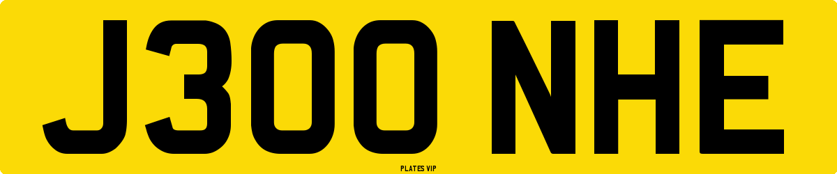 J300 NHE Number Plate