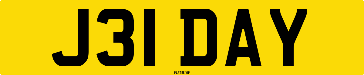 J31 DAY Number Plate